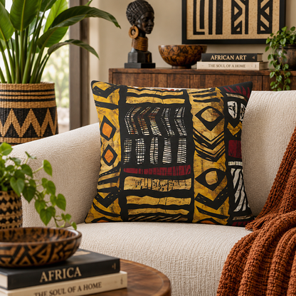 African Tribal Art Pillow Cover