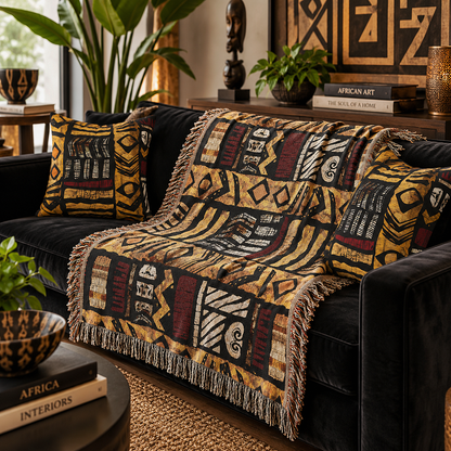 African Tribal Art Pillow Cover