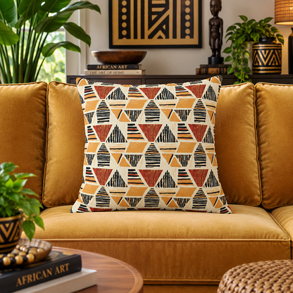 African Print Pillow Cover