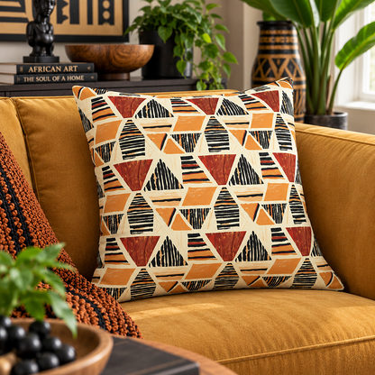 African Print Pillow Cover