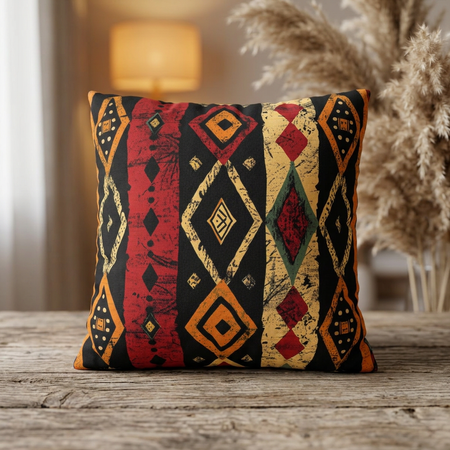 Tribal Geometric Pillow Cover