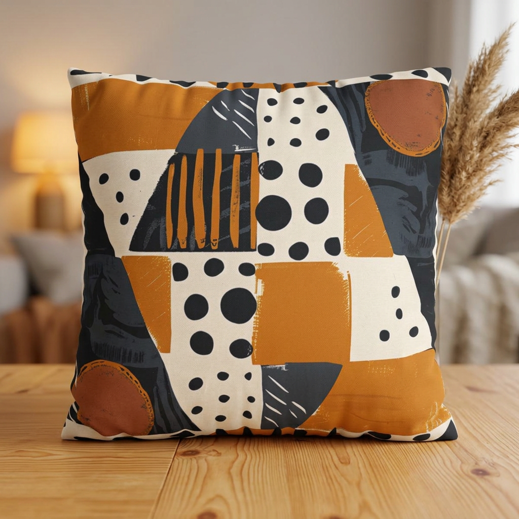 Abstract Geometric Tribal Pillow Cover