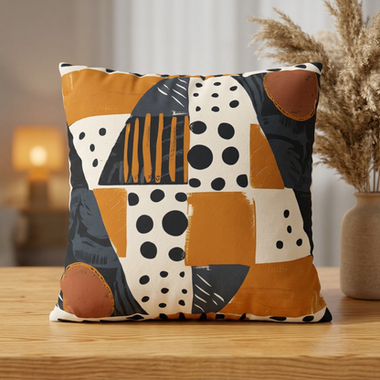 Abstract Geometric Tribal Pillow Cover