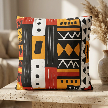 African Mudcloth Pattern Pillow Cover