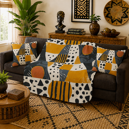 Abstract Geometric Tribal Sherpa Blanket