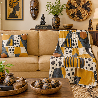 Abstract Geometric Tribal Sherpa Blanket
