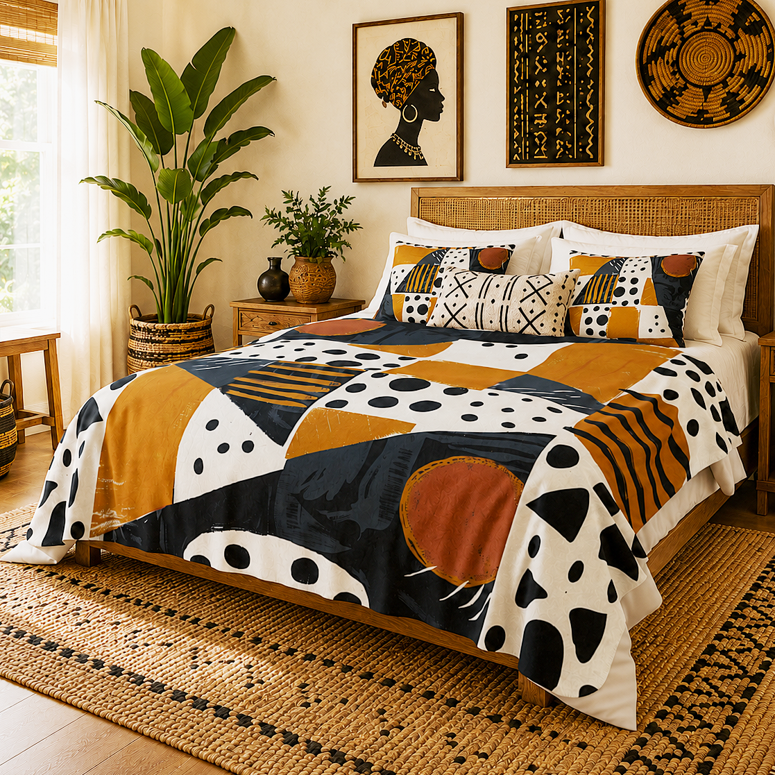 Abstract Geometric Tribal Sherpa Blanket