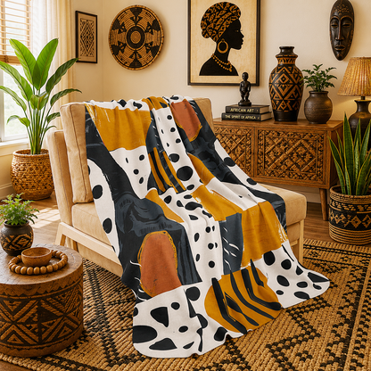 Abstract Geometric Tribal Sherpa Blanket