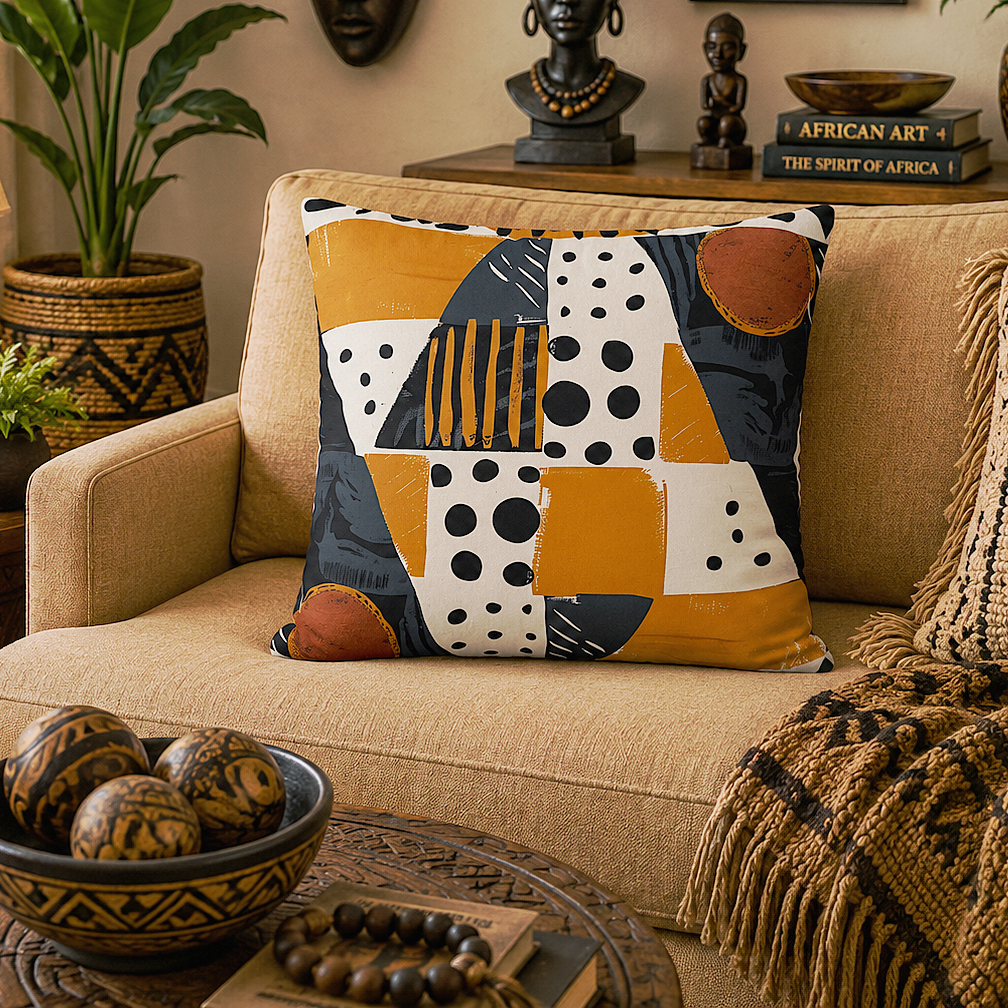 Abstract Geometric Tribal Pillow Cover