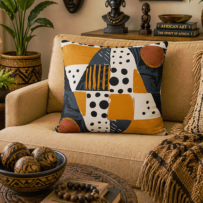 Abstract Geometric Tribal Pillow Cover