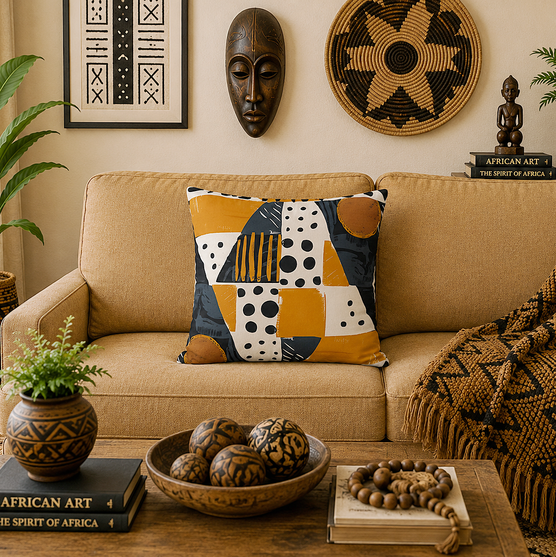 Abstract Geometric Tribal Pillow Cover