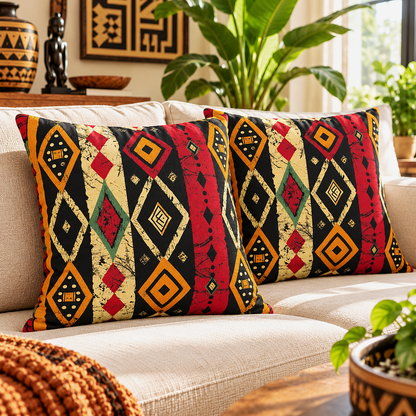 Tribal Geometric Pillow Cover
