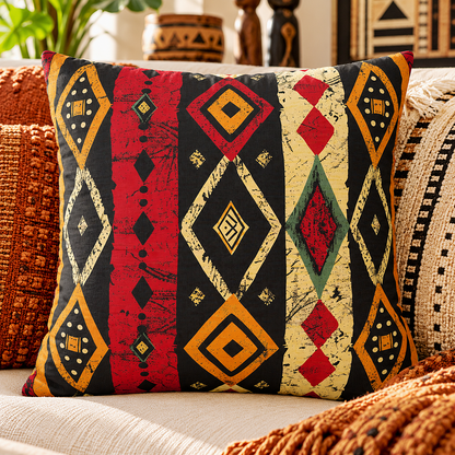 Tribal Geometric Pillow Cover