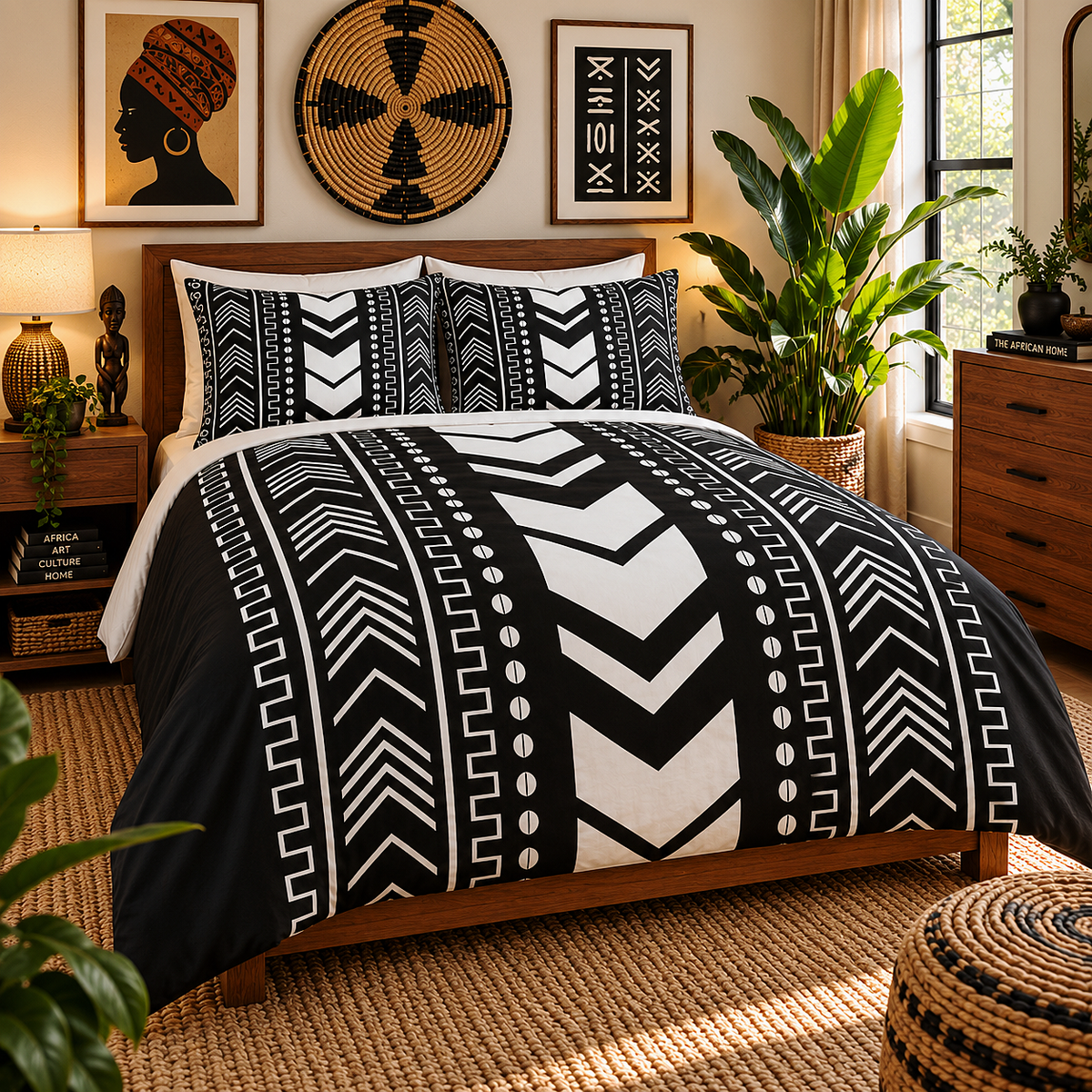 Tribal Mudcloth Cotton Duvet Cover Set