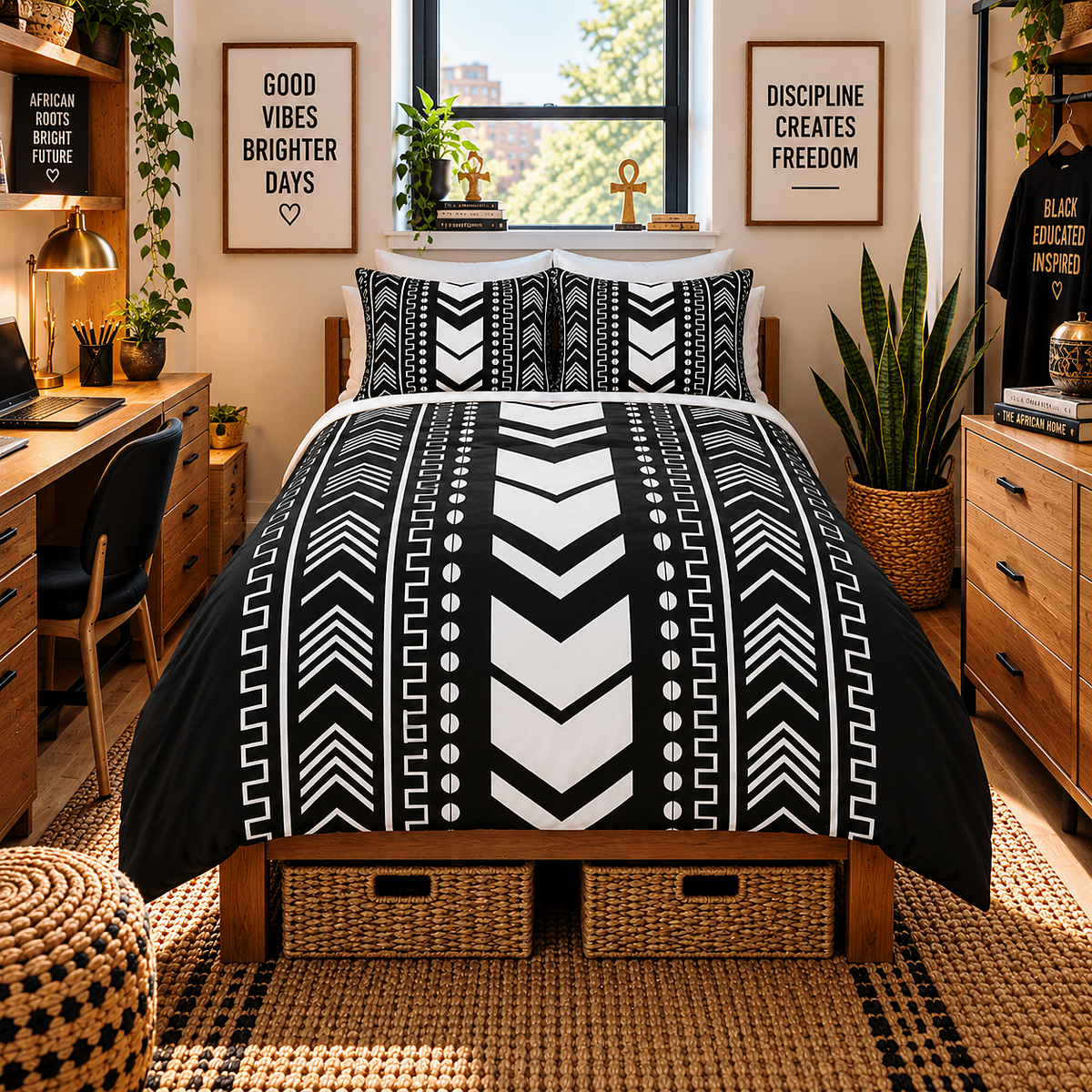 Tribal Mudcloth Cotton Duvet Cover Set
