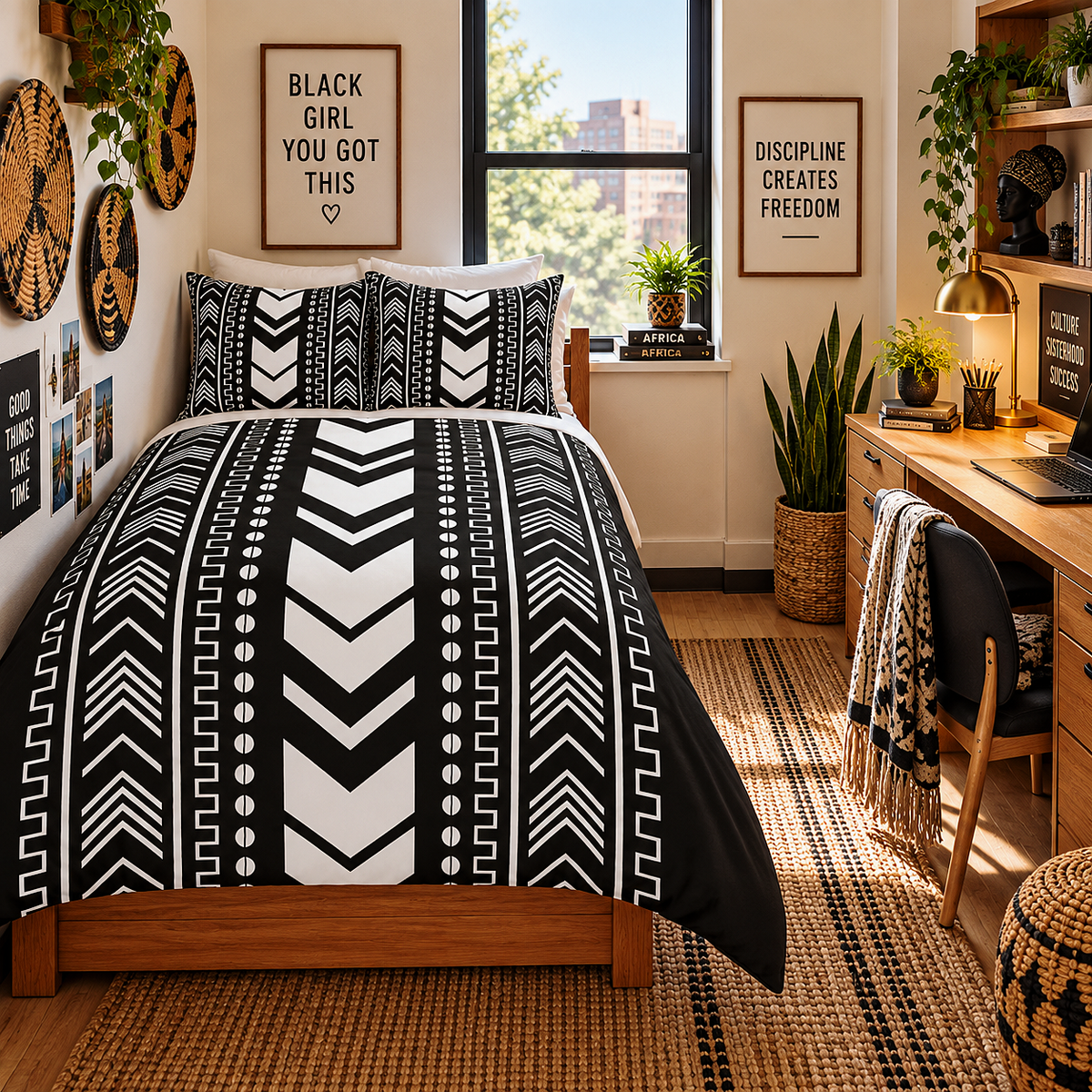 Tribal Mudcloth Cotton Duvet Cover Set