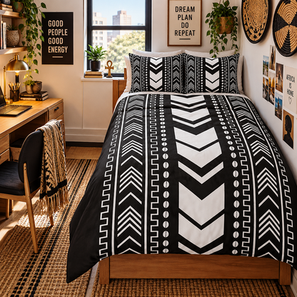 Tribal Mudcloth Cotton Duvet Cover Set