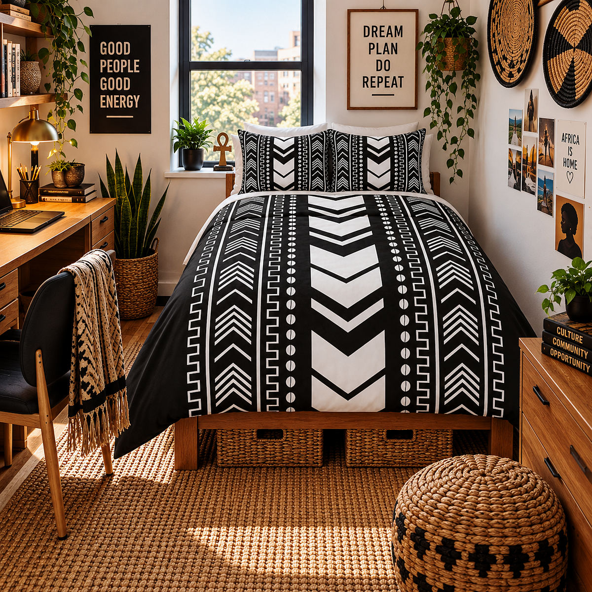 Tribal Mudcloth Cotton Duvet Cover Set