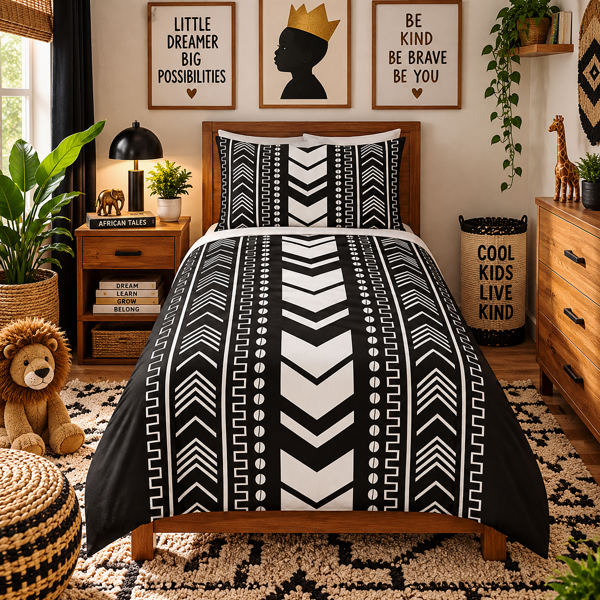 Tribal Mudcloth Cotton Duvet Cover Set