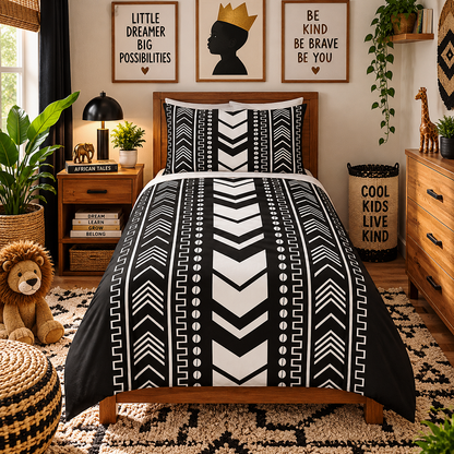 Tribal Mudcloth Cotton Duvet Cover Set
