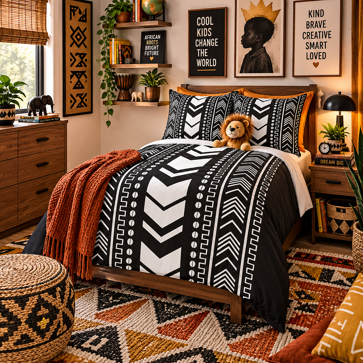 Tribal Mudcloth Cotton Duvet Cover Set