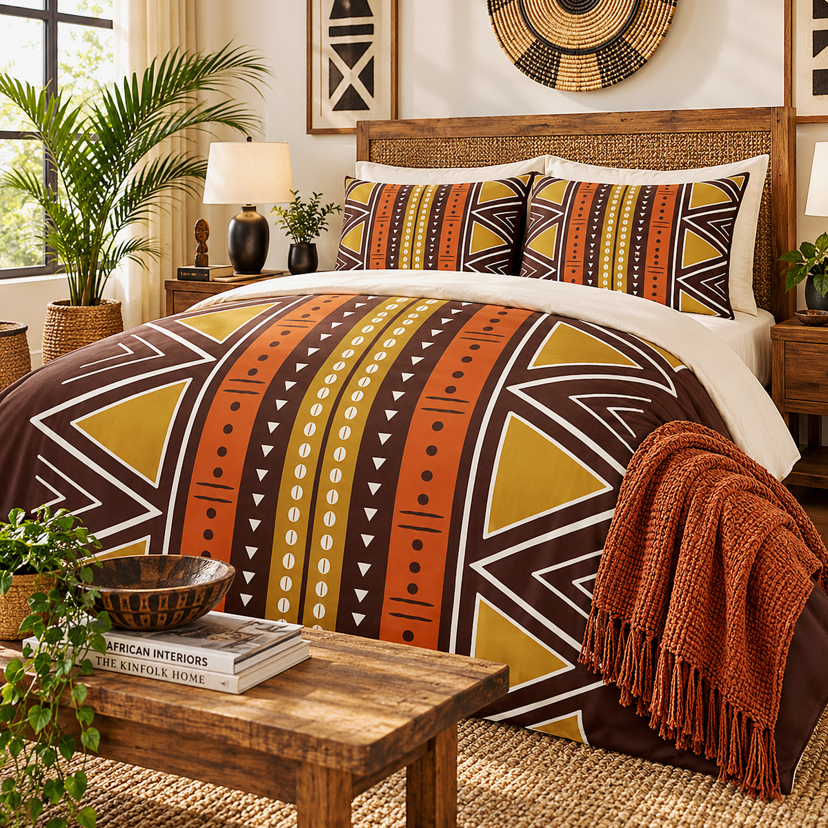 African Mudcloth Duvet Cover Set