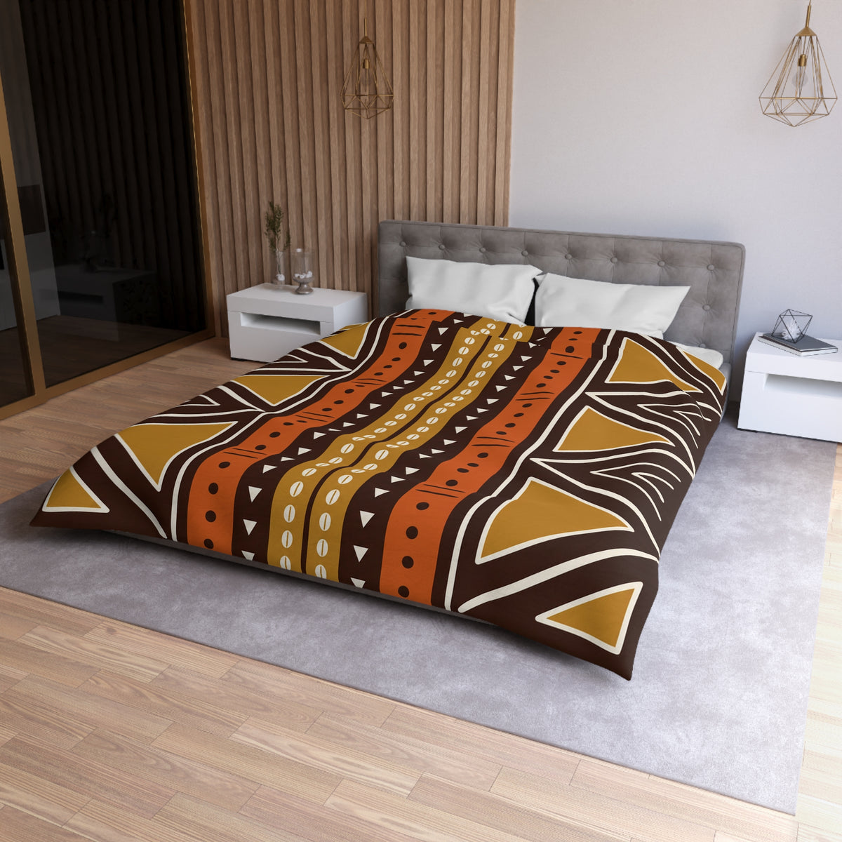 African Mudcloth Duvet Cover Set