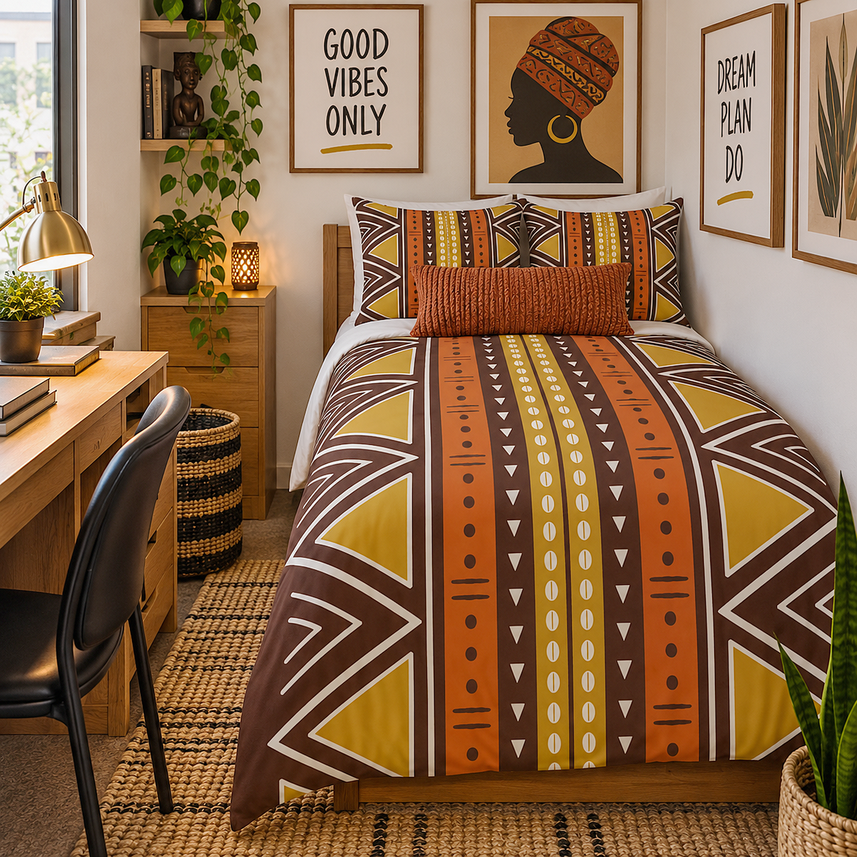 African Mudcloth Duvet Cover Set