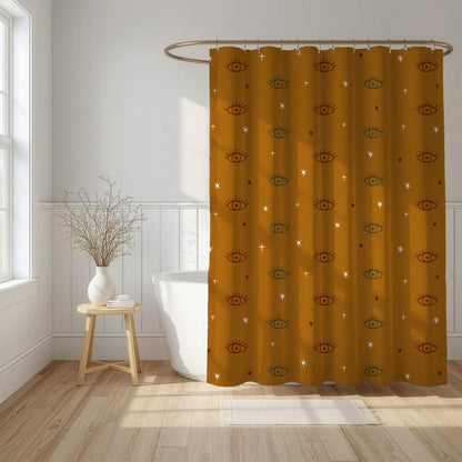Boho Evil Eye Protection Shower Curtain
