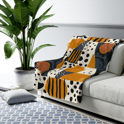 Abstract Geometric Tribal Sherpa Blanket