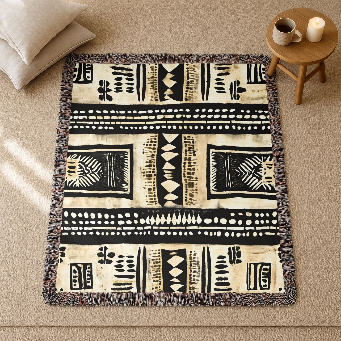 Tribal Stripes Woven Blanket