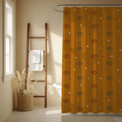 Boho Evil Eye Protection Shower Curtain