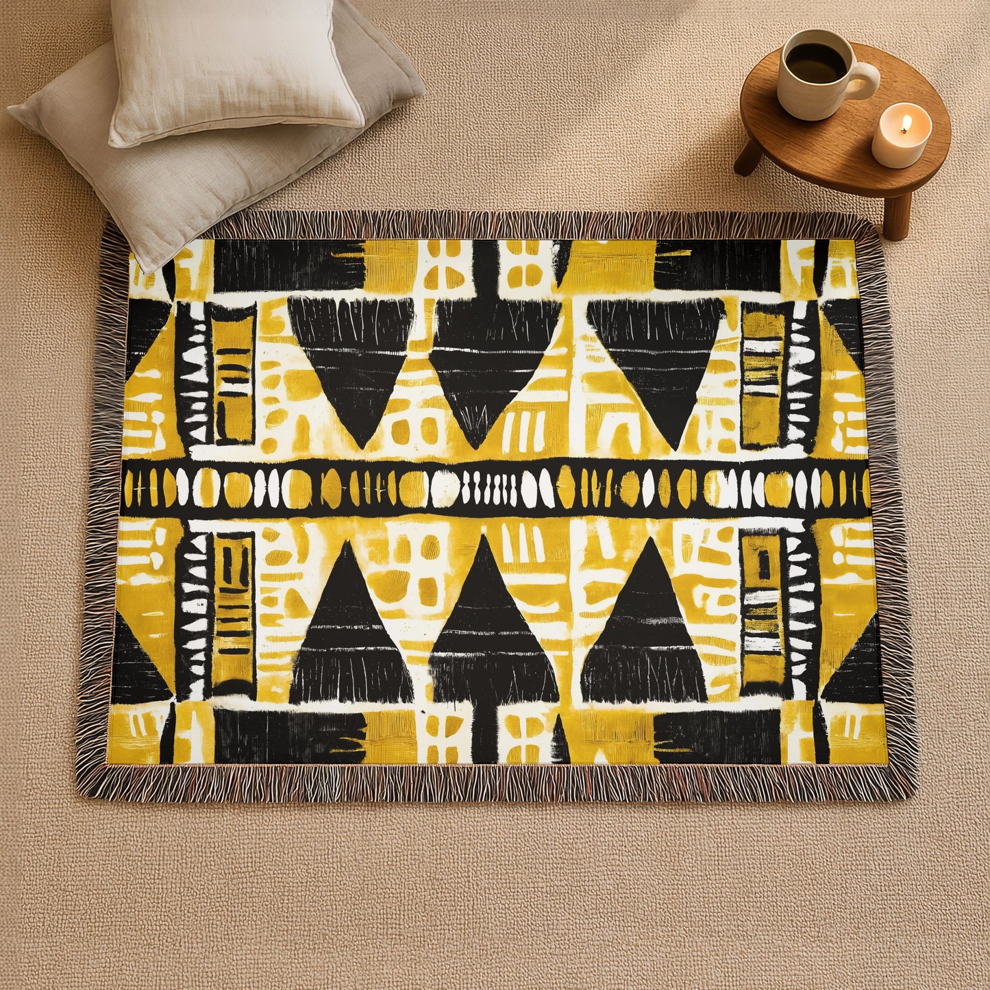 Tribal African Pattern Woven Blanket