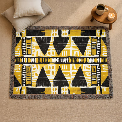 Tribal African Pattern Woven Blanket