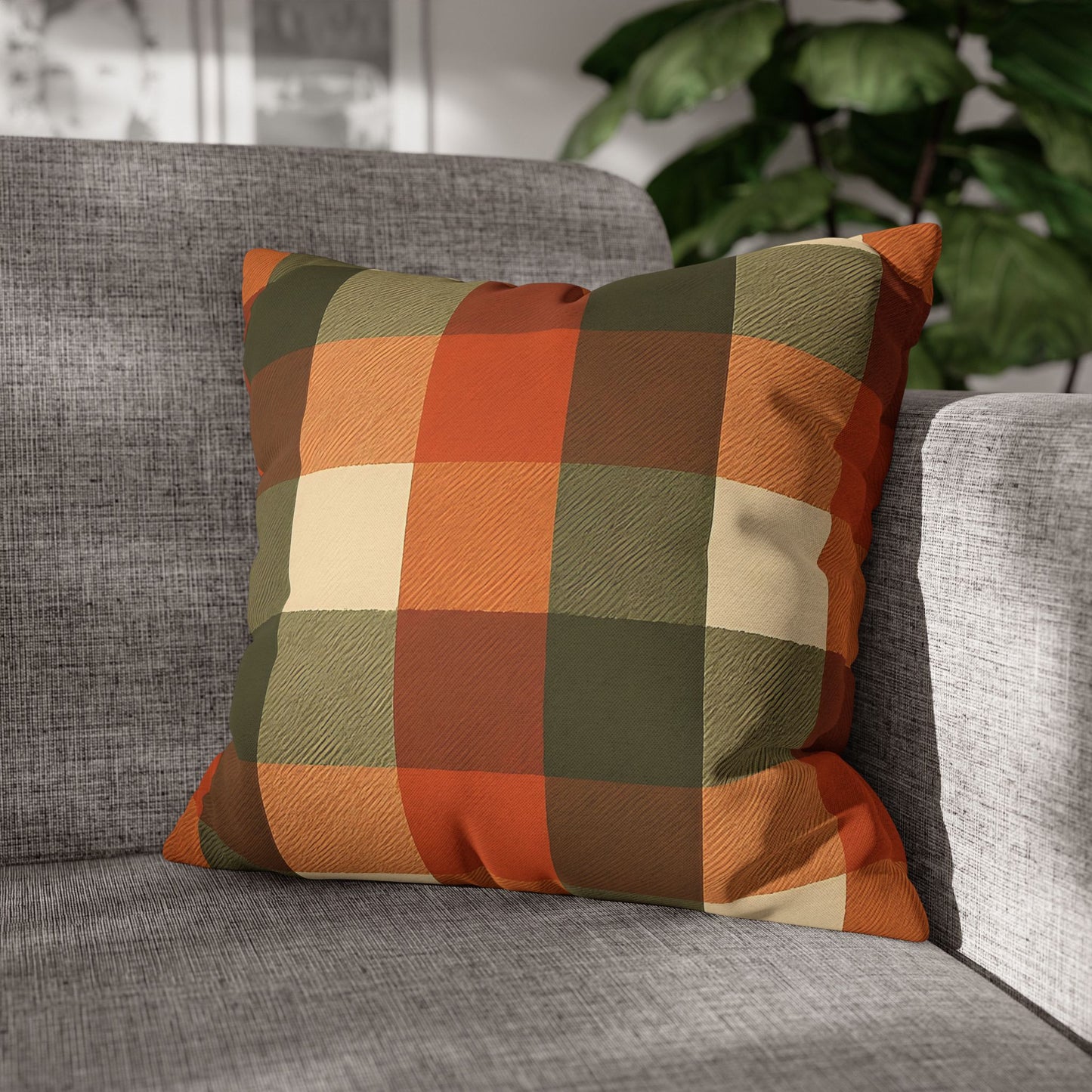 Fall Plaid Pillow Cover