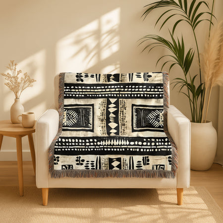Tribal Stripes Woven Blanket