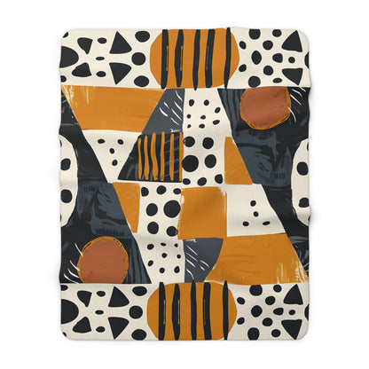 Abstract Geometric Tribal Sherpa Blanket