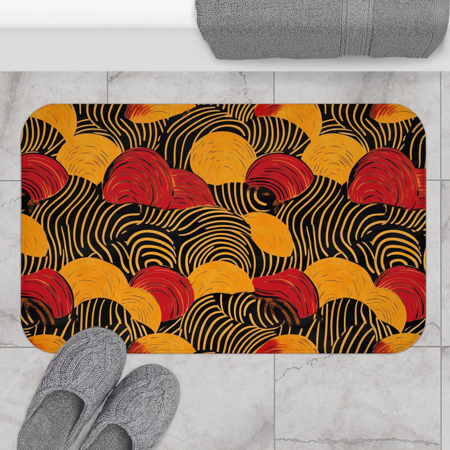 African Tribal Print Bath Mat