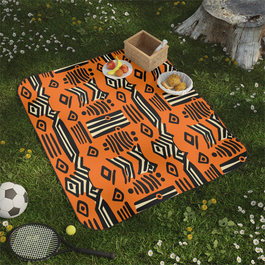 Eclectic Mud Cloth Print Picnic Blanket