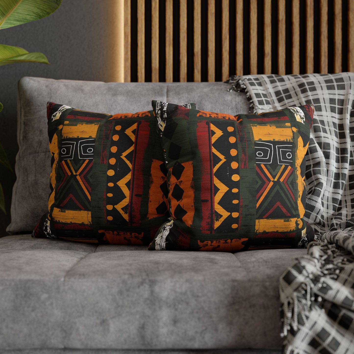 African Mudcloth Pillow Cover