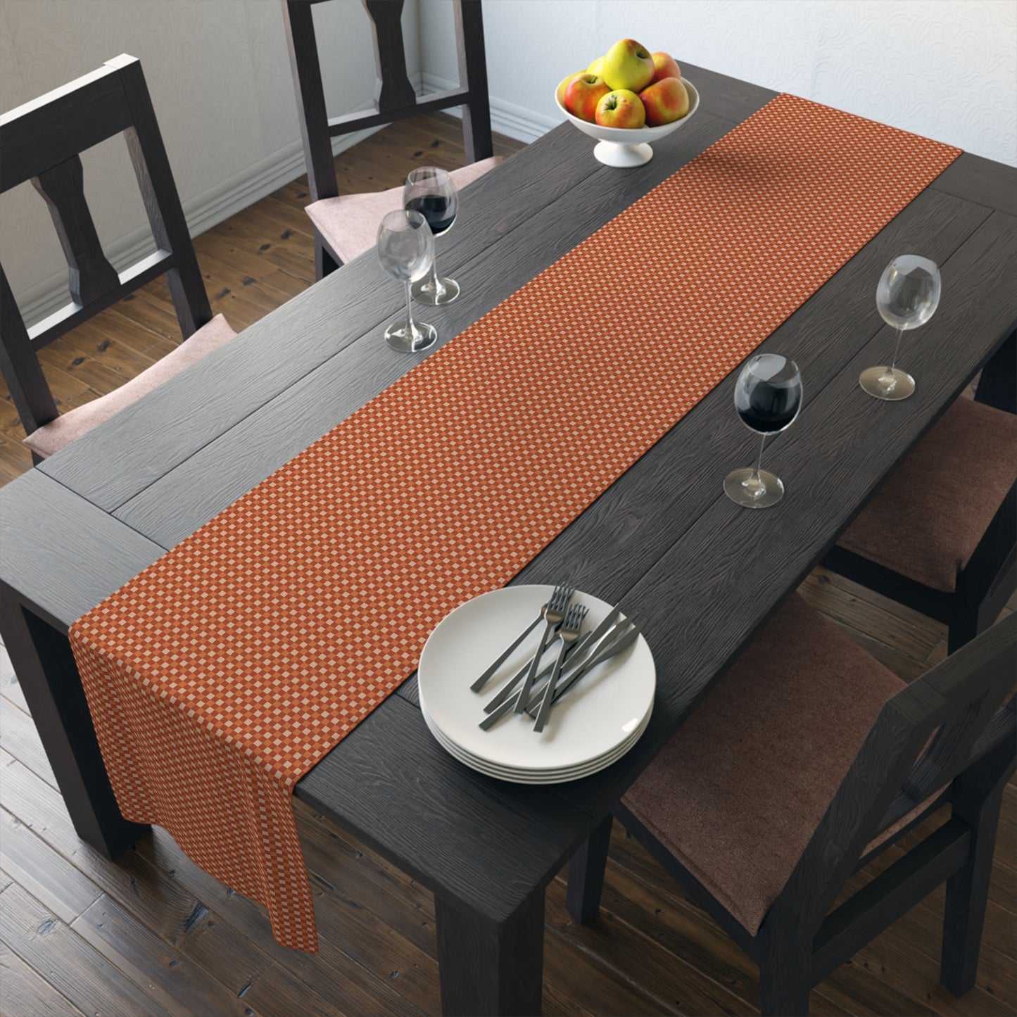 Rustic Checkerboard Table Runner