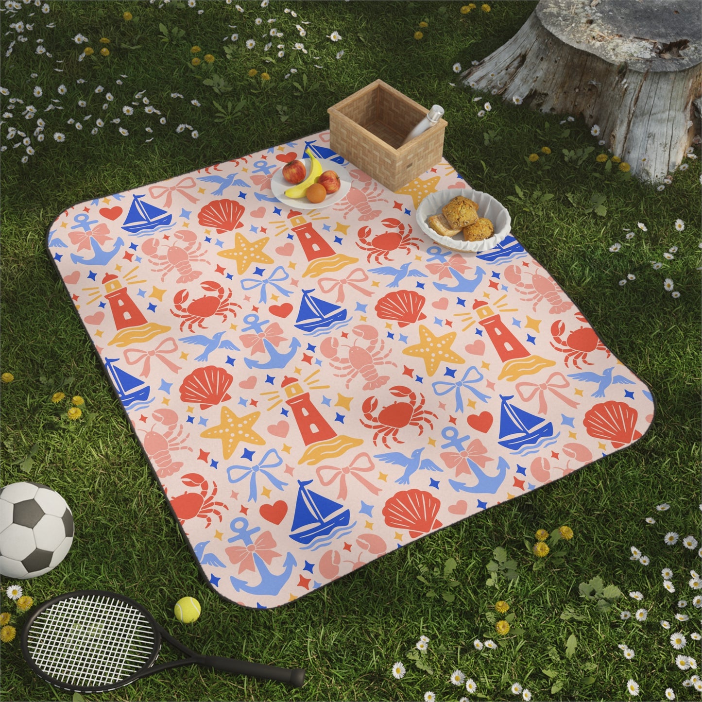 Coastal Crustaceans Picnic Blanket