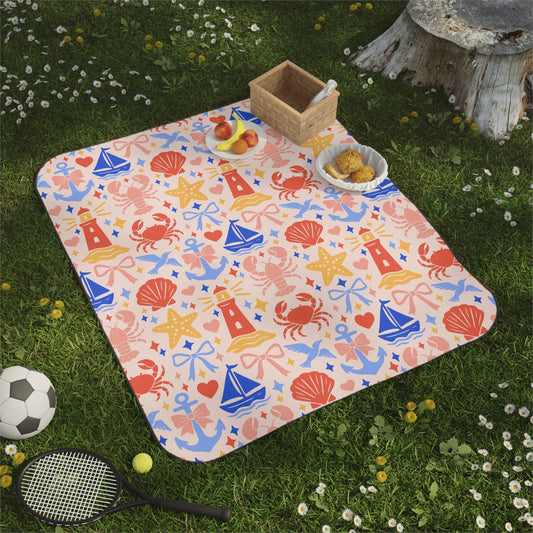 Coastal Crustaceans Picnic Blanket
