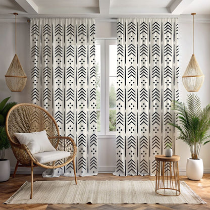 Tribal Chevron Window Curtains