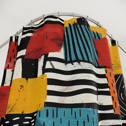 Abstract Tribal Shower Curtain