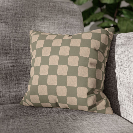 Retro Checkered Pillow Cover