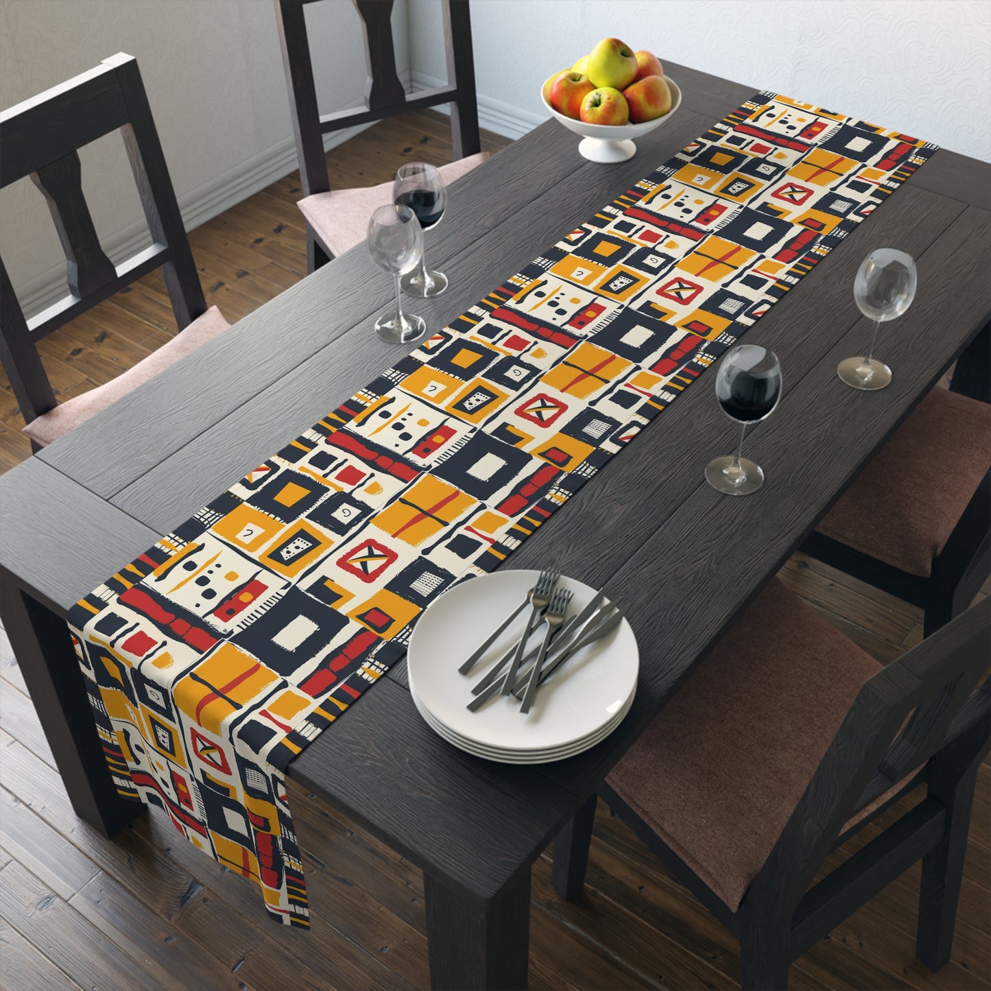 Abstract African Print Table Runner