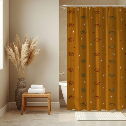 Boho Evil Eye Protection Shower Curtain