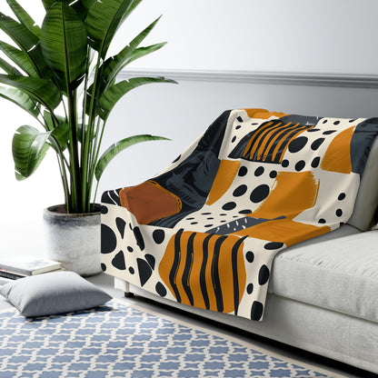 Abstract Geometric Tribal Sherpa Blanket