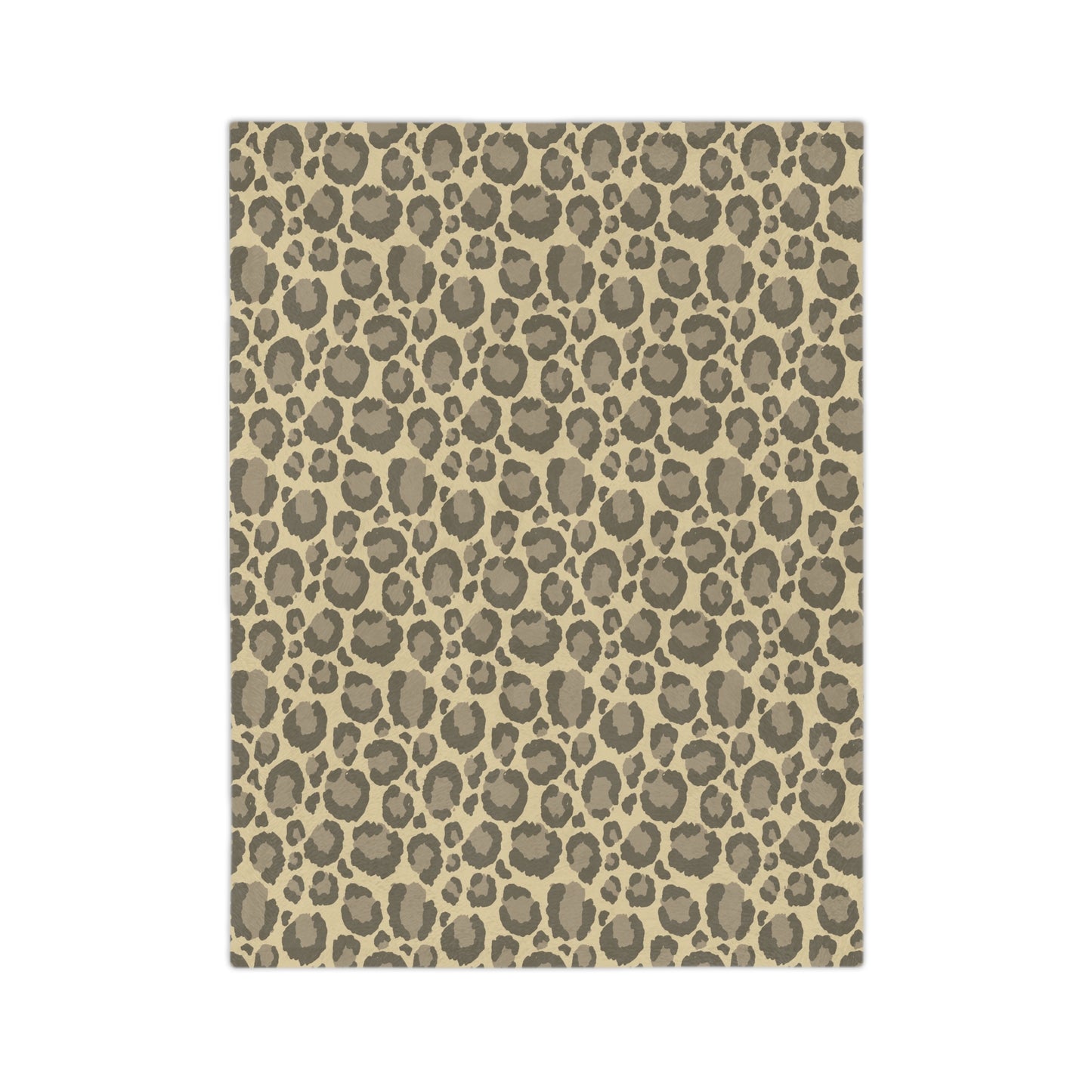 Neutral Leopard Print Throw Blanket